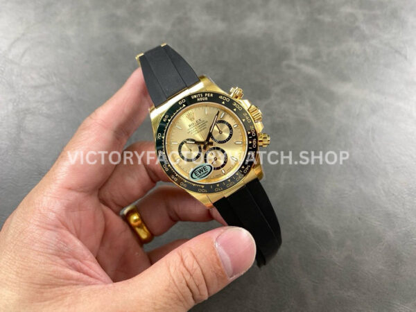 EWE Factory Rolex Daytona 126518LN-0010 40mm Yellow Gold Oysterflex Champagne Dial (4) EWE Factory Rolex Daytona 126518LN-0010 40mm Yellow Gold Oysterflex Champagne Dial