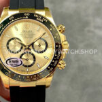 EWE Factory Rolex Daytona 126518LN-0010 40mm Yellow Gold Oysterflex Champagne Dial (9) Rolex Daytona 126518LN-0010 high end replica watch