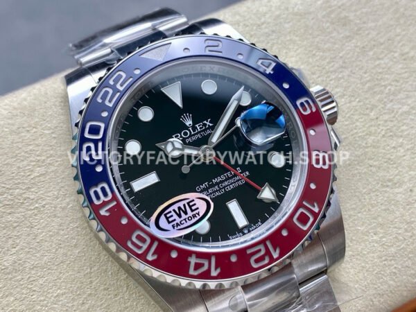 EWE Factory Rolex GMT-Master II 126710BLRO-0002 Pepsi 40mm Full 904L Black Dial