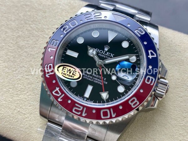 EWE Factory Rolex GMT-Master II 126710BLRO-0002 Pepsi 40mm Full 904L Black Dial