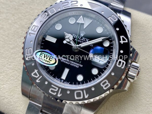 EWE Factory Rolex  GMT-Master II 126710GRNR-0004 Bruce Wayne 40mm Full 904L Black Dial