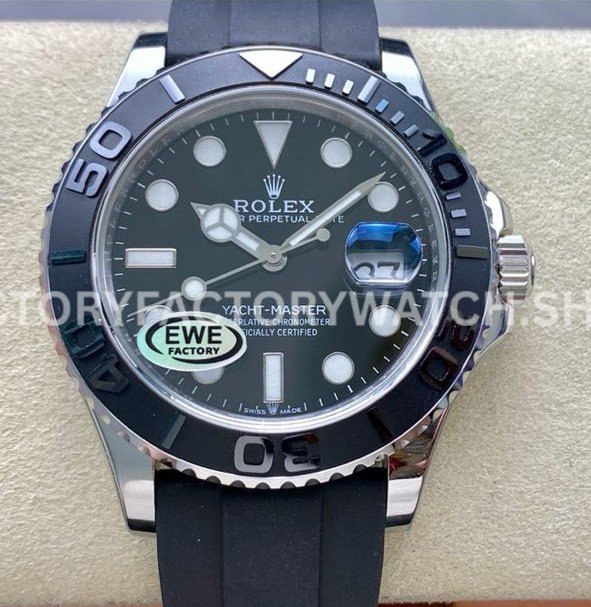 EWE Factory Rolex Yacht-Master 226659 42mm White Gold Oysterflex Black Dial (3) EWE Factory Rolex Yacht-Master 226659 42mm White Gold Oysterflex Black Dial Super Clone