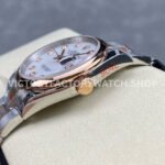 GM Factory Rolex Datejust 126201-0022 36mm Rose Gold Smooth Bezel Half Rose Gold Diamond Mop Mother Of Pearl Dial