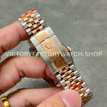 GM Factory Rolex Datejust 126201-0037 36mm Rose Gold Smooth Bezel Half Rose Gold Diamond Mop Silver Palm Motif Dial Jubilee