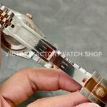 GM Factory Rolex Datejust 126201-0037 36mm Rose Gold Smooth Bezel Half Rose Gold Diamond Mop Silver Palm Motif Dial Jubilee