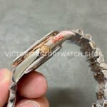 GM Factory Rolex Datejust 126201-0037 36mm Rose Gold Smooth Bezel Half Rose Gold Diamond Mop Silver Palm Motif Dial Jubilee