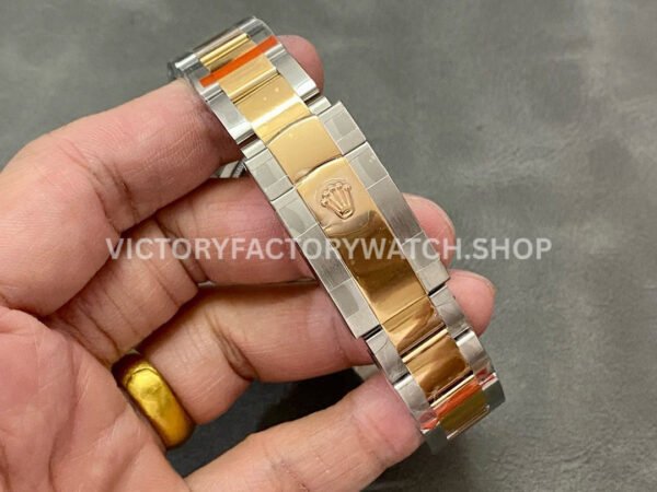 GM Factory Rolex Datejust 126231-0016 36mm Half Rose Gold Roman Numerals White Dial