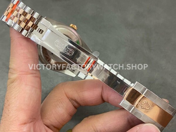 GM Factory Rolex Datejust 126231-0021 36mm Half Rose Gold Diamond Mope Mother Of Pearl Dial Jubilee