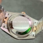 GM Factory Rolex Datejust 126231-0023 36mm Half Rose Gold Diamond Roman Numerals Grey Dial Jubilee