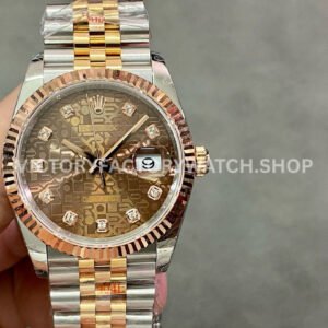 GM Factory Rolex Datejust 126231-0025 36mm Half Rose Gold Diamond Mope Computer Dial Jubilee Super clone
