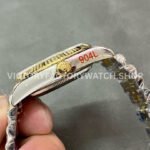 GM Factory Rolex Datejust 126233-0021 36mm Half Yellow Gold Diamond Mop Black Dial Jubilee