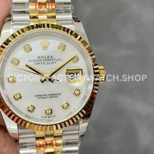 GM Factory Rolex Datejust 126233-0023 36mm Half Yellow Gold Diamond Mop Mother Of Pearl Dial Jubilee Super clone