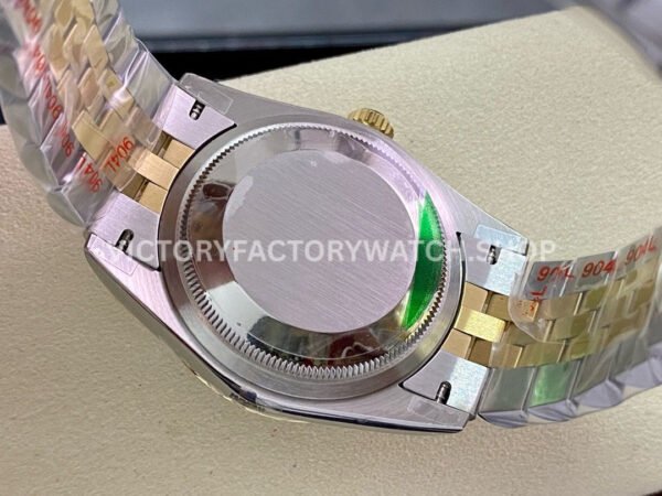 GM Factory Rolex Datejust 126233-0025 36mm Half Yellow Gold Diamond Roman Numerals Green Dial Jubilee