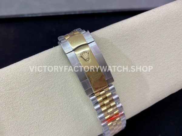 GM Factory Rolex Datejust 126233-0025 36mm Half Yellow Gold Diamond Roman Numerals Green Dial Jubilee