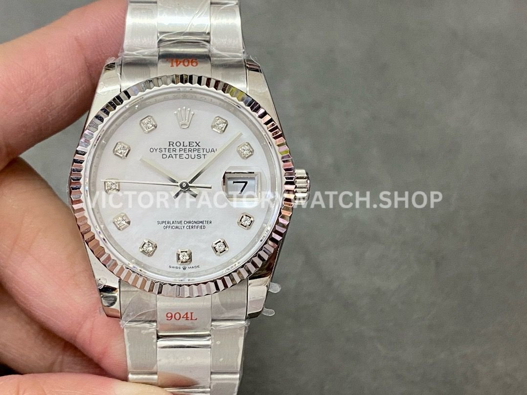 GM Factory Rolex Datejust 126234-0020 36mm Full 904L Diamond Mop Mother Of Pearl Dial Super clone