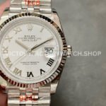GM Factory Rolex Datejust 126234-0025 36mm Full 904L Roman Numerals White Dial Jubilee Super clone