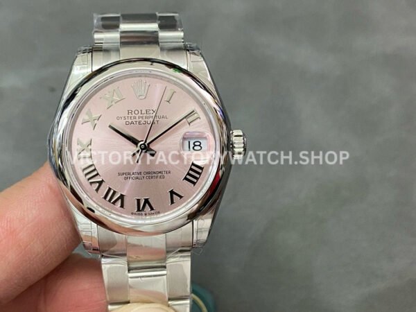 GS Factory Rolex Datejust 278240 pink Roman dial 31mm full 904L steel watch