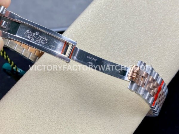 GS Factory Rolex Datejust 278241-0002 31mm Half Rose Gold Roman Number White Dial Jubilee