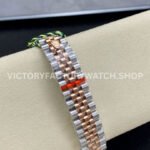 GS Factory Rolex Datejust 278241-0002 31mm Half Rose Gold Roman Number White Dial Jubilee