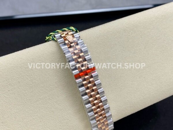 GS Factory Rolex Datejust 278241-0002 31mm Half Rose Gold Roman Number White Dial Jubilee