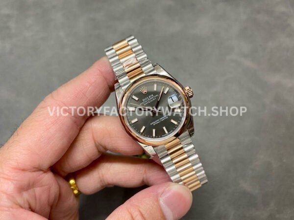 GS Factory Rolex Datejust 278241-0017 31mm Half Rose Gold Grey Dial
