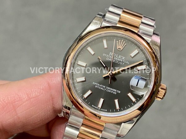 GS Factory Rolex Datejust 278241-0017 31mm Half Rose Gold Grey Dial