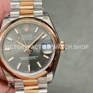 GS Factory Rolex Datejust 278241 grey dial 31mm half rose gold watch