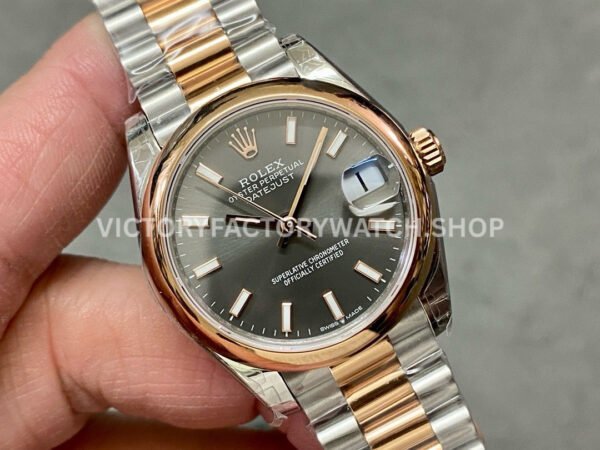 GS Factory Rolex Datejust 278241-0017 31mm Half Rose Gold Grey Dial