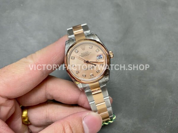 GS Factory Rolex Datejust 278241-0023 31mm Half Rose Gold Diamond Mop Pink Dial