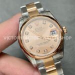 GS Factory Rolex Datejust 278241-0023 31mm Half Rose Gold Diamond Mop Pink Dial