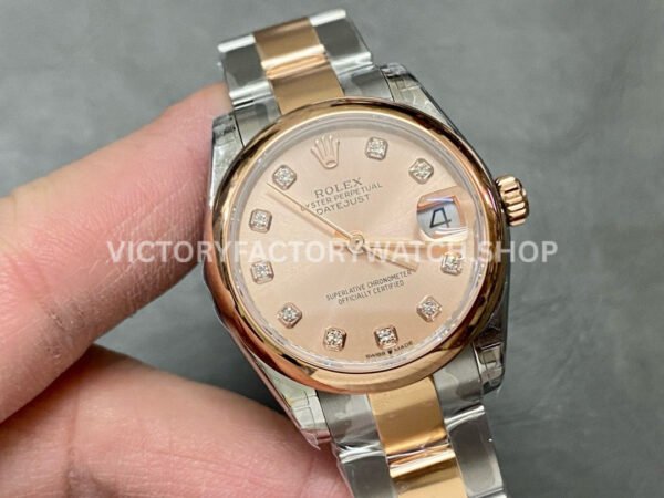 GS Factory Rolex Datejust 278241-0023 31mm Half Rose Gold Diamond Mop Pink Dial