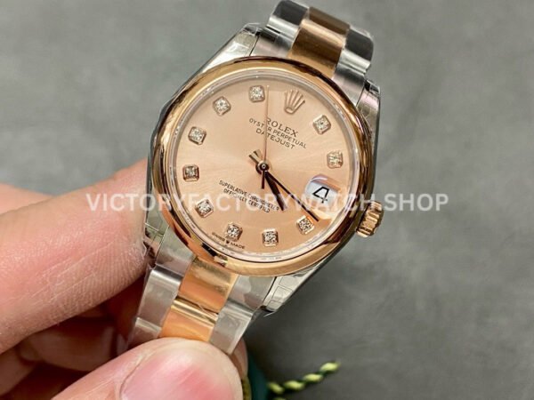 GS Factory Rolex Datejust 278241-0023 31mm Half Rose Gold Diamond Mop Pink Dial