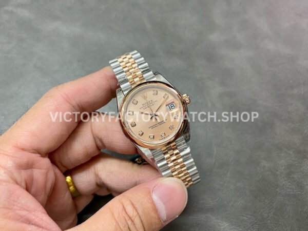 GS Factory Rolex Datejust 278241-0024 31mm Half Rose Gold Diamond Mop Pink Dial Jubilee