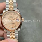 GS Factory Rolex Datejust 278241 31mm half rose gold diamond mother of pearl dial Jubilee watch