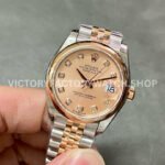 GS Factory Rolex Datejust 278241-0024 31mm Half Rose Gold Diamond Mop Pink Dial Jubilee
