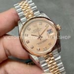 GS Factory Rolex Datejust 278241-0024 31mm Half Rose Gold Diamond Mop Pink Dial Jubilee