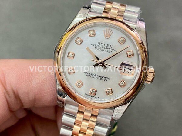 GS Factory Rolex Datejust 278241-0026 31mm Half Rose Gold Diamond Mop Mother Of Pearl Dial Jubilee