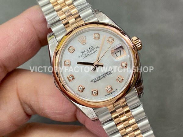 GS Factory Rolex Datejust 278241-0026 31mm Half Rose Gold Diamond Mop Mother Of Pearl Dial Jubilee