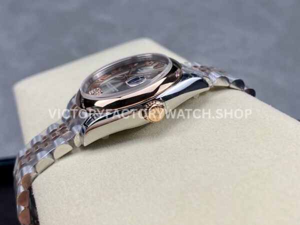 GS Factory Rolex Datejust 278241-0030 31mm Half Rose Gold  Roman Number Grey Dial