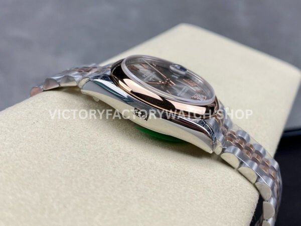 GS Factory Rolex Datejust 278241-0030 31mm Half Rose Gold  Roman Number Grey Dial