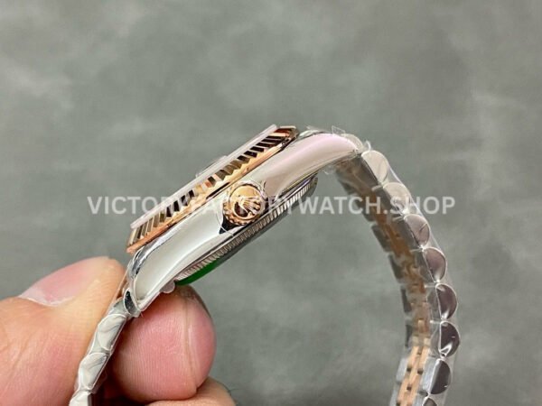 GS Factory Rolex Datejust 278271-0020 31mm Half Rose Gold Roman Numerals Diamond Purple Dial Jubilee