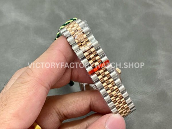 GS Factory Rolex Datejust 278271-0020 31mm Half Rose Gold Roman Numerals Diamond Purple Dial Jubilee