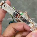 GS Factory Rolex Datejust 278271-0020 31mm Half Rose Gold Roman Numerals Diamond Purple Dial Jubilee