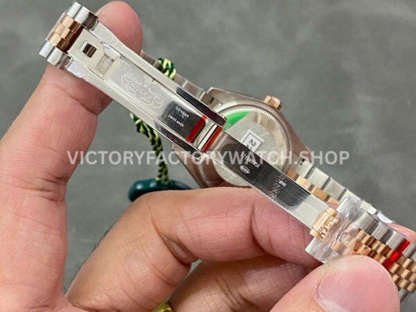 GS Factory Rolex Datejust 278271-0020 31mm Half Rose Gold Roman Numerals Diamond Purple Dial Jubilee