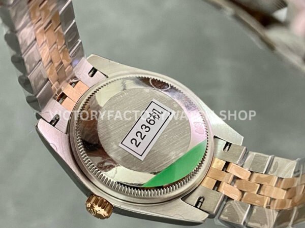 GS Factory Rolex Datejust 278271-0020 31mm Half Rose Gold Roman Numerals Diamond Purple Dial Jubilee