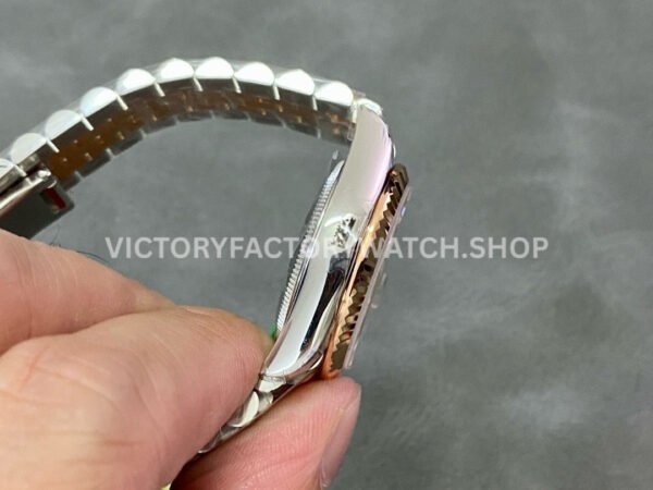 GS Factory Rolex Datejust 278271-0020 31mm Half Rose Gold Roman Numerals Diamond Purple Dial Jubilee