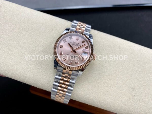 GS Factory Rolex Datejust 278271-0024 31mm Half Rose Gold Diamond Mop Pink Dial Jubilee