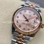 GS Factory Rolex Datejust 278271-0024 31mm Half Rose Gold Diamond Mop Pink Dial Jubilee