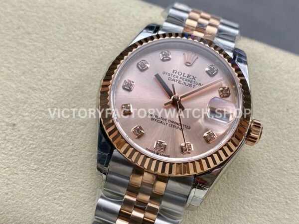 GS Factory Rolex Datejust 278271-0024 31mm Half Rose Gold Diamond Mop Pink Dial Jubilee