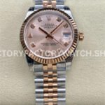 GS Factory Rolex Datejust 278271 pink mother of pearl diamond dial 31mm rose gold Jubilee
